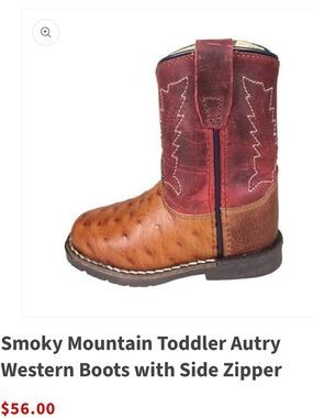 Toddler Sz 7 Smoky Mountain Western Boots